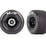 Traxxas-Tires—wheels–assembled–glued-(Weld-gloss-black-wheels–tires–foam-inserts)-(rear)-(2)—TRX9475
